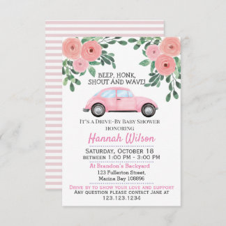 Invitation Lecteur Floral Rose Vierge Par Parade Baby shower