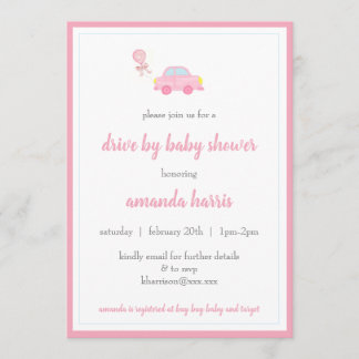 Invitation lecteur par fille baby shower