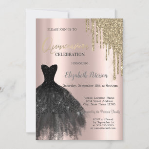 Invitation Lecteurs de Parties scintillant en or de luxe, Rob