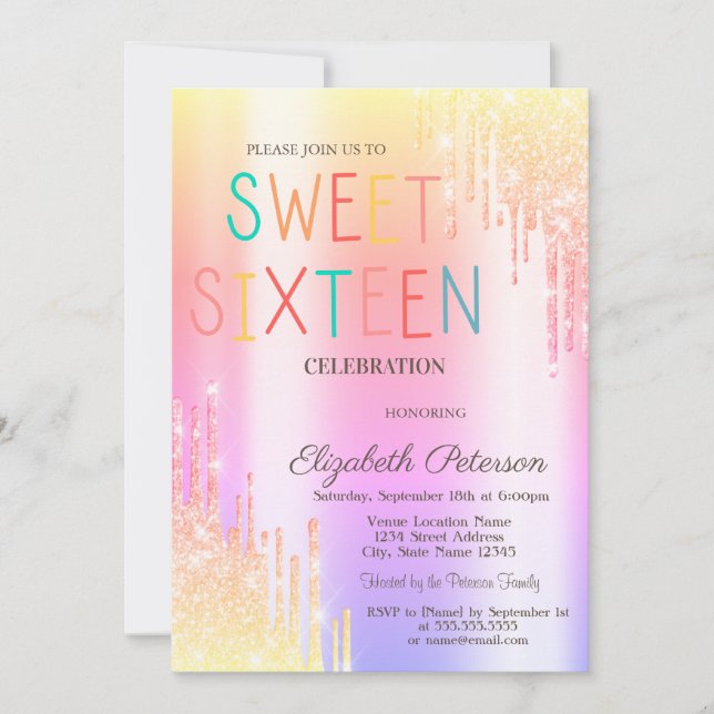 Invitation Lecteurs de Parties scintillant Ombre modernes Dou (Devant)
