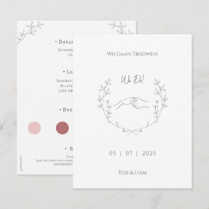 Invitation légale et neutre pour le mariage