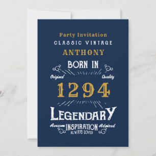 Invitation Légende Anniversaire