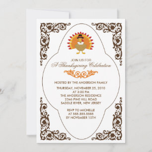 Invitation L'Élégant Défilement de la Turquie à l'occasion d'