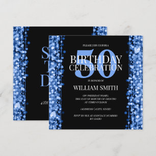 Invitation L'élégante fête d'anniversaire des Mens éclate de 