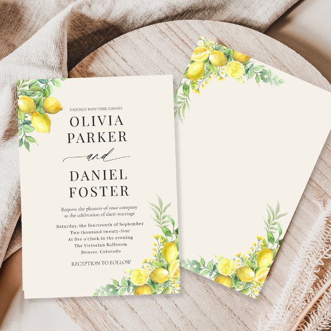 Invitation Lemon Citrus Wedding (Créateur téléchargé)