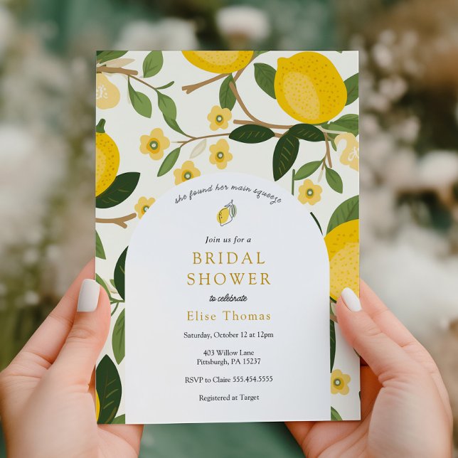 Invitation Lemon Elle A Trouvé Sa Fête des mariées De Squeeze (Créateur téléchargé)