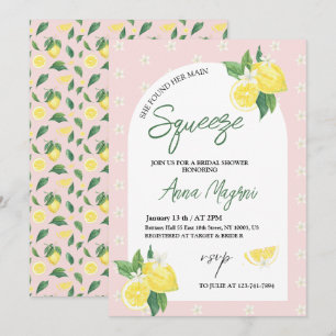 Invitation Lemon Elle a Trouvé Sa Soirée de Baby Shower de Fi