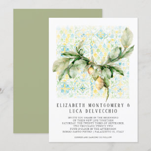Invitation Lemon Grove Boho Botanical Mariage