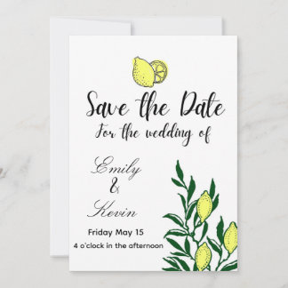 Invitation Lemon Italy wedding 