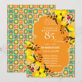 Invitation Lemon Méditerranée Orange 85ème