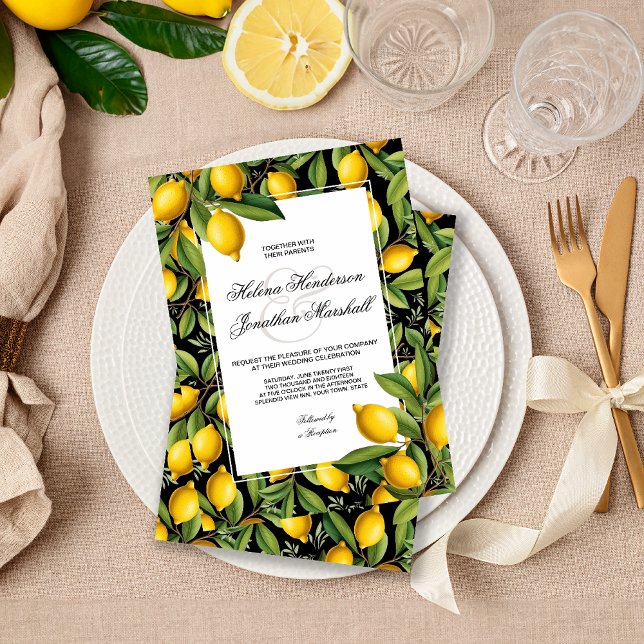 Invitation Lemon Thème Mariage ou Amalfi Coast Event (Créateur téléchargé)