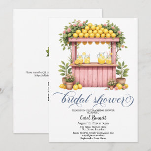 Invitation Lemonade Stand Fête des mariées d'été méditerranée