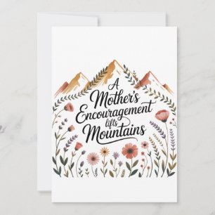 Invitation L'encouragement d'une mère soulève des montagnes