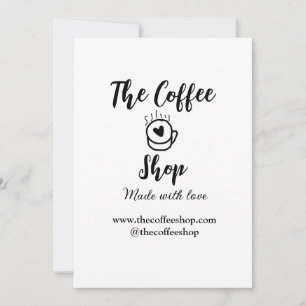 Invitation L'entreprise de médias sociaux du café et du site 