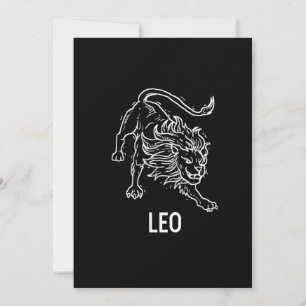 Invitation Leo Lion Astrologie Anniversaire Cadeau Signes Zod