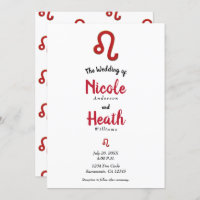 LEO Red Zodiac Astrologie Juillet Août Mariage