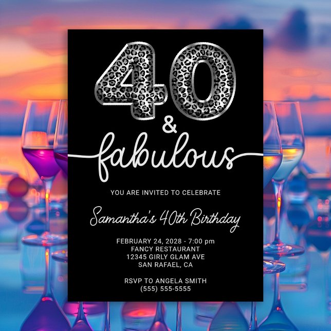 Invitation Leopard d'argent 40 et Fabulous Black (Silver Leopard 40 and Fabulous Black Invitation)