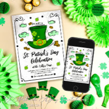 Leprechaun Casquette et Shamrock Saint Patrick's D