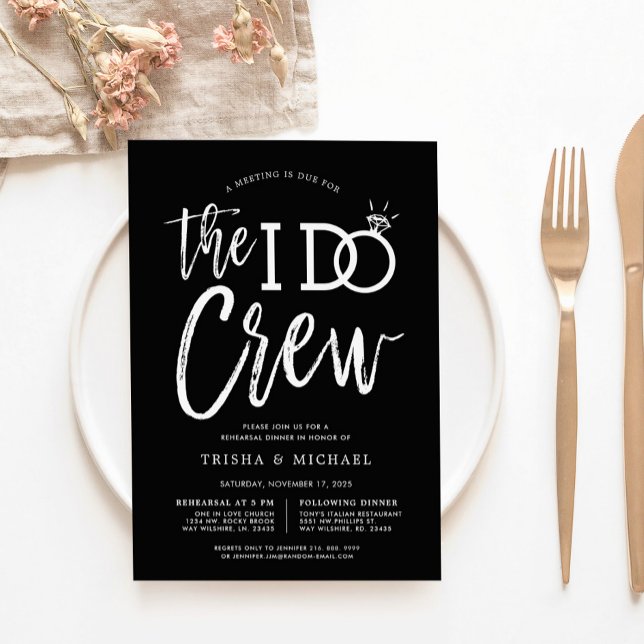 Invitation L'équipage I Do | Dîner de répétition | Mariage (Créateur téléchargé)