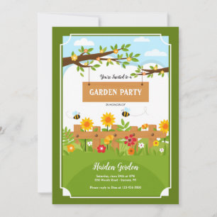 Invitation Les abeilles sont en effervescence Jardin Fête Ann