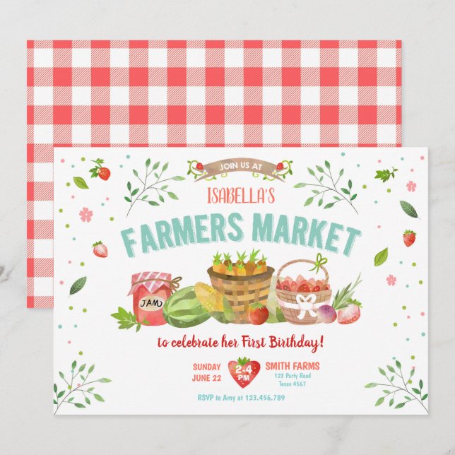 Invitation Les agriculteurs lancent la partie rouge (Devant / Derrière)
