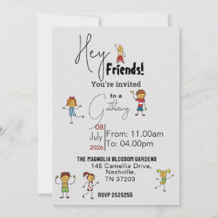 Invitation Les amis se rassemblent