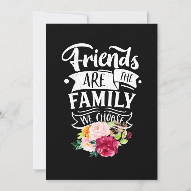 Invitation Les amis sont la famille que nous choisissons (Devant)