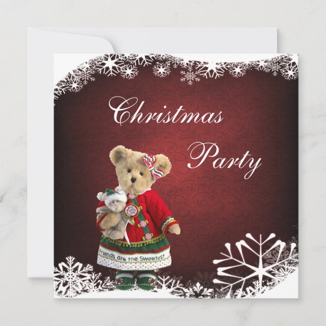 Invitation Les amis sont les plus doux - ours de nounours de (Devant)