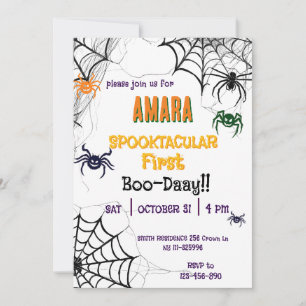 Invitation Les araignées d'Halloween Anniversaire Halloween
