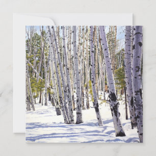 Invitation Les arbres d'Aspen dans la forêt