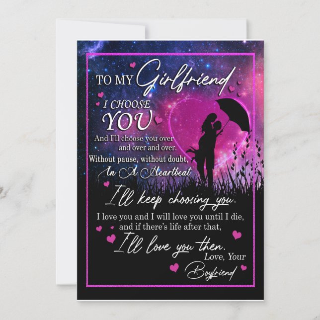 Invitation Les cadeaux de Giramie| Lettre à ma copine (Devant)
