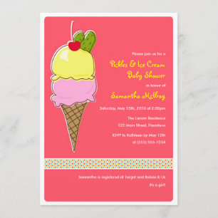 Invitation Les chatons et le Baby shower IceCream, c'est une 