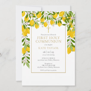 Invitation Les citrons fleurissent la verdure Première commun