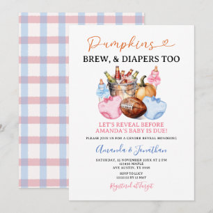 Invitation Les citrouilles brassent et dessinent pour révéler