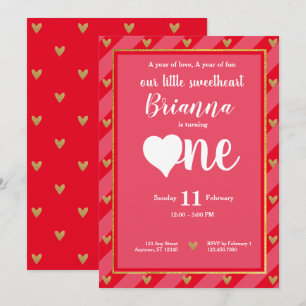 Invitation Les Coeurs de Saint-Valentin de la Petite Chérie
