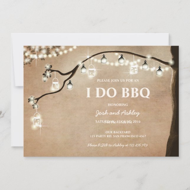 Invitation Les couples de I Do BBQ Engagement Party se douche (Devant)