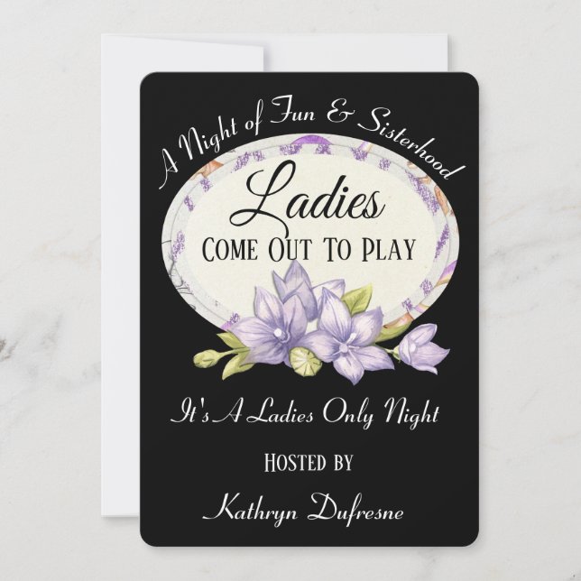 Invitation Les Dames Sortent Jouer "Mesdames Nuit" II (Devant)