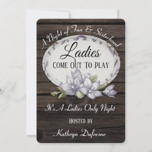 Invitation Les Dames Sortent Pour Jouer À L'Invitation "Ladie