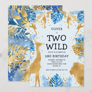 Invitation Les Deux Garçons Sauvages 2e Anniversaire Safari B