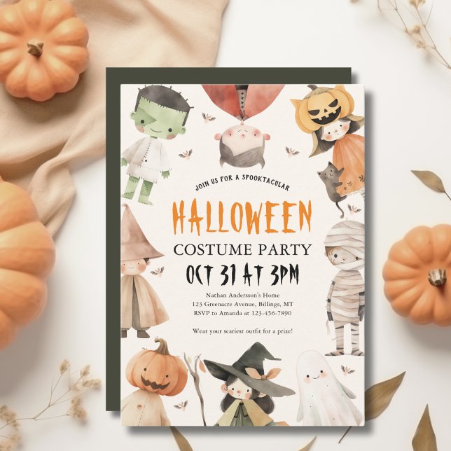 Invitation Les enfants Spooktacular Halloween Costume Party (Créateur téléchargé)