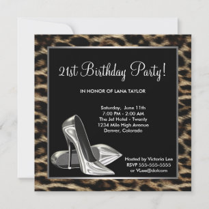 Invitation Les femmes de chaussures Leopard High Heel
