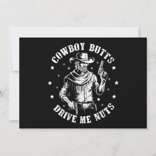 Invitation Les fesses de cow-boy me rendent folle Cow-boys ga