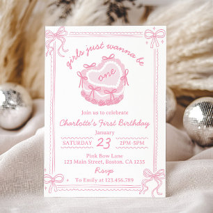 Invitation Les Filles De Bow Rose Voulaient Être Un Anniversa