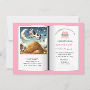 Invitation Les filles Réserver Thème Baby shower Vache au-des