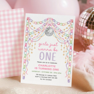 Invitation Les Filles Veulent Être Une : Anniversaire Guirlan