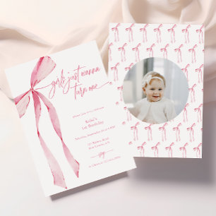 Invitation Les filles veulent juste tourner un bow photo 1er
