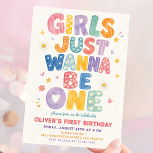 Invitation Les Filles Veulent Juste Une Fête D'anniversaire C