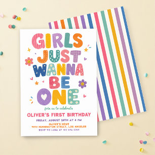 Invitation Les Filles Veulent Juste Une Fête D'anniversaire C