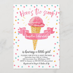 Invitation Les filles Voici l'invitation du Baby shower Scoop