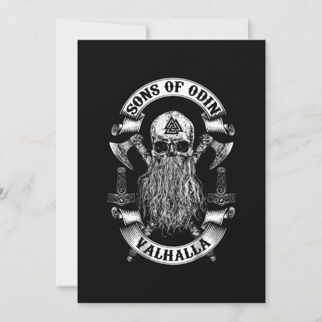 Invitation Les Fils Arrière D'Odin-Vikings Nordiques (Devant)